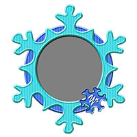 Snowflake Graphic Acrylic Ornament